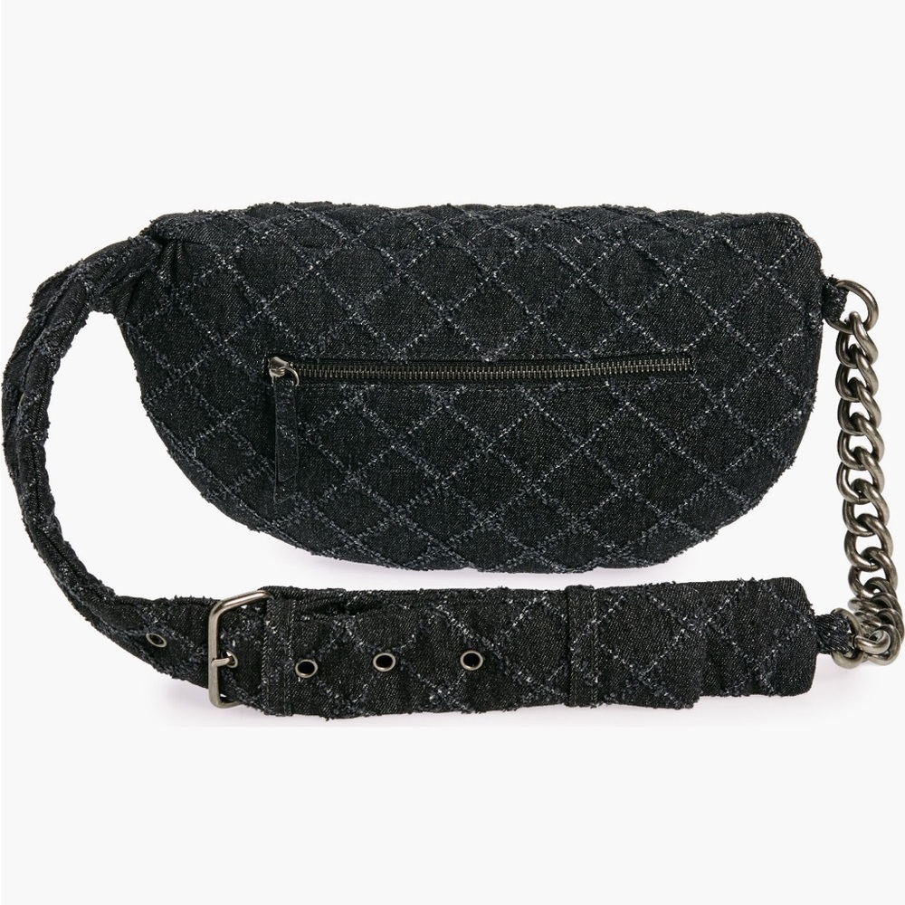 Kurt Geiger London Black Quilted Brixton Belt Bag or crossbody - Picture 2 of 12